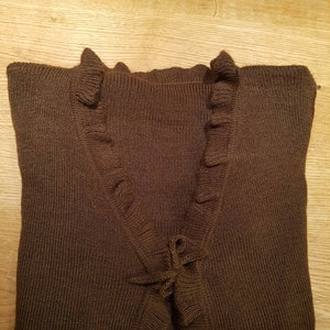 Kuschelig weiche und leichte Jacke, gestricktes Unikat aus Babyalpakawolle, braun