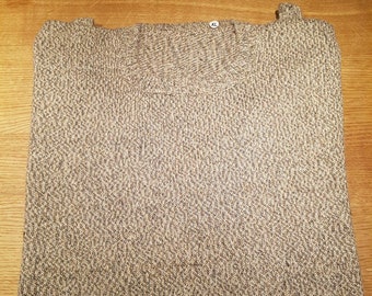 Elegant baby alpaca sweater, beige grey-melted, sizes M, L, XL