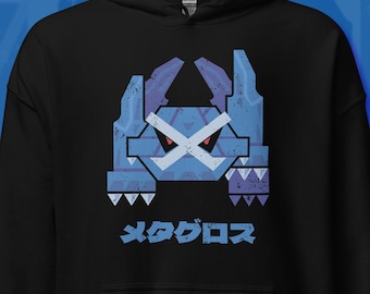 POKE x MH - Hoodie, Sweatshirt, Shirt, Unisex Long Sleeve, Sweater, Japan, Monster, Hunter, Metagross