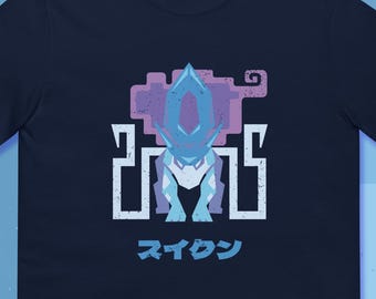 POKE x MH - Hoodie, Sweatshirt, Shirt, Unisex Long Sleeve, Sweater, Monster, Hunter, Suicune, Legendary, Navy