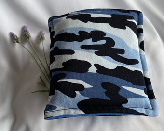 Extra Large 63cm x 16cm Heat Pack | Rice and Lavender | Camo Fabric