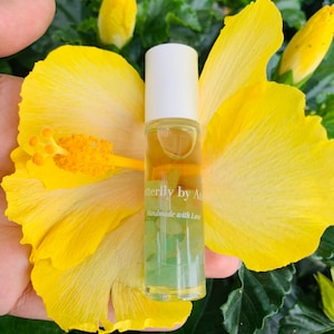Dance with me: Essential Perfume Oil - Aromatherapy - 10ml - Roll On - Glass Bottle - Crystals - Green Aventurine