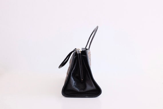 Exquisite vintage leather handbag /handle bag/ 80… - image 6