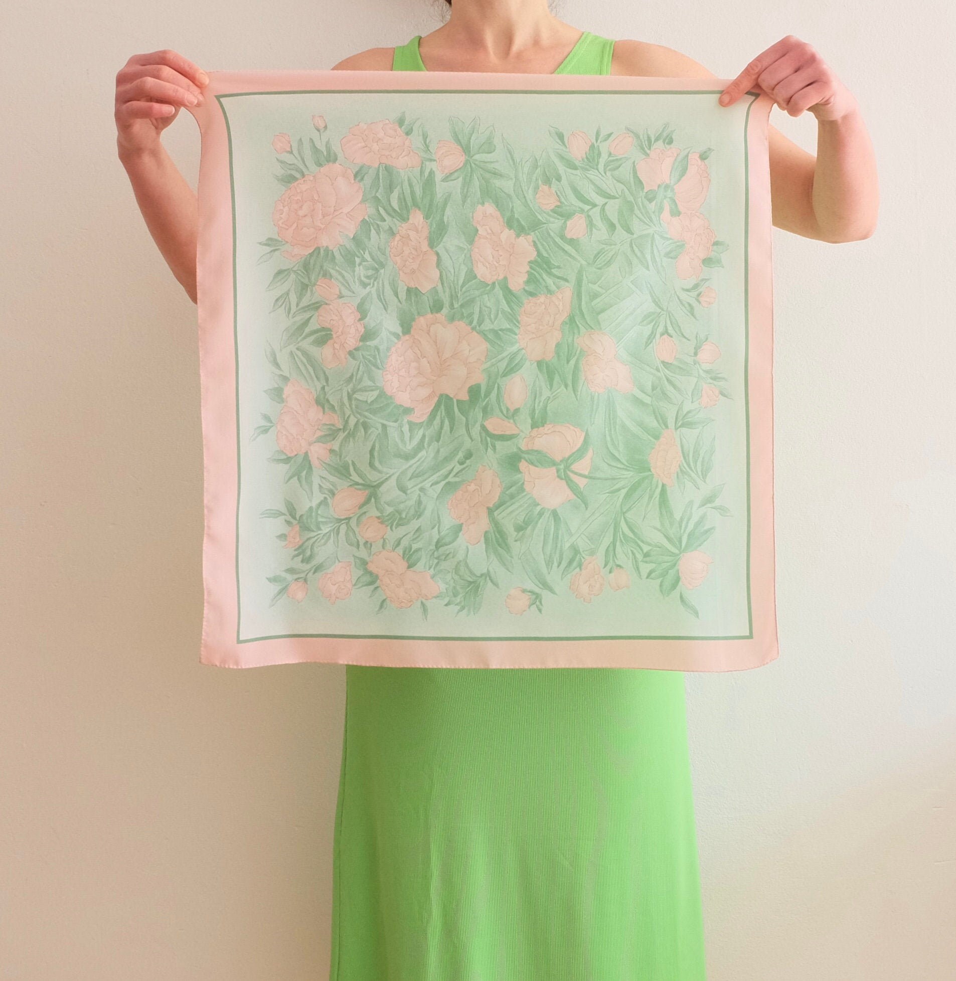 Tela vintage Bufanda del cuello Bufanda de la cabeza Banda | Etsy