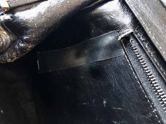 Exquisite vintage leather handbag /handle bag/ 80… - image 10