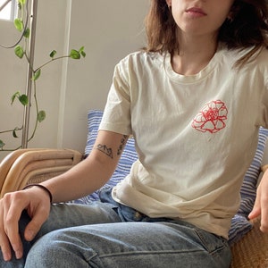 Off White Flower Garçon Tshirt