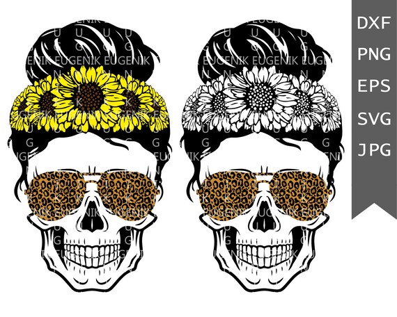 Download Messy Bun Mom Svg Cheetah Mom Svg Sunflower Svg Skull With Etsy