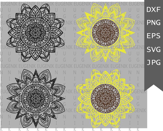 Download Sunflower Svg Sunflower Zentangle Svg Sunflower Mandala Svg Etsy