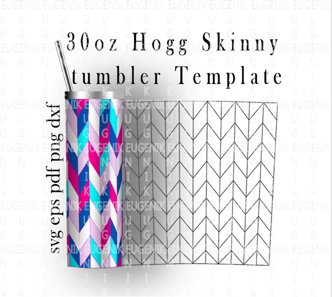30 oz Hogg Skinny Tumbler Tangram Tumbler Template SVG cut Etsy