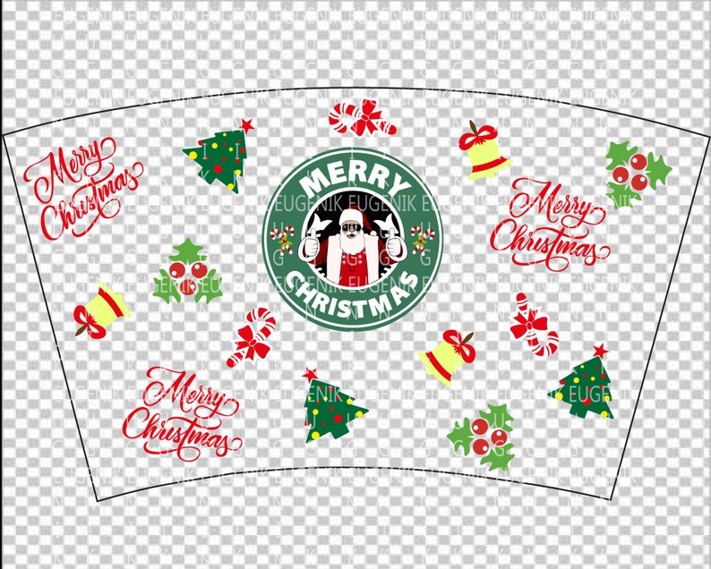 Download Christmas Starbucks Cup SVG Full Wrap For Starbucks Cup | Etsy