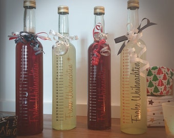 Calendario de Adviento líquido para rellenar como un bonito regalo de Adviento para amigos y familiares | Botellas de licor | Botellas para licor, aguardiente