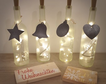 Toller Adventskranz aus Adventsflaschen und LED-Lichtern | Adventsgesteck | Adventdeko | Flaschenlicht | Weihnachtliche Dekoration | Advent
