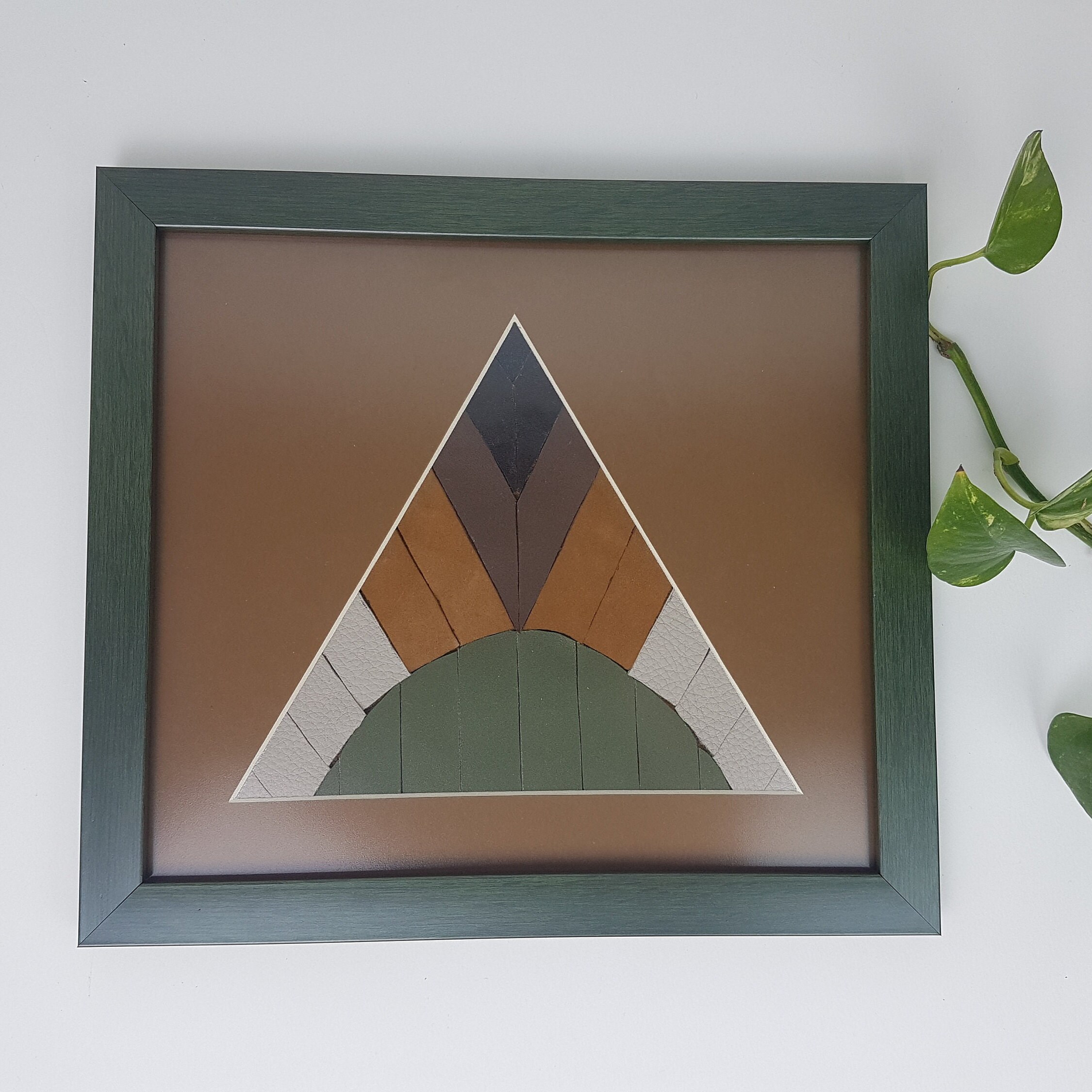 Wall Hanging Natural Leather Frame Handmade Leather Wall - Etsy