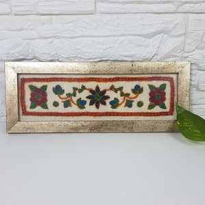 Embroidery fabric with Woolen Yarn, Frame Persian Patteh, Embroidery Design, Horizontal Vertical Wall Hanging Frame, Wall Decor, Persian Art