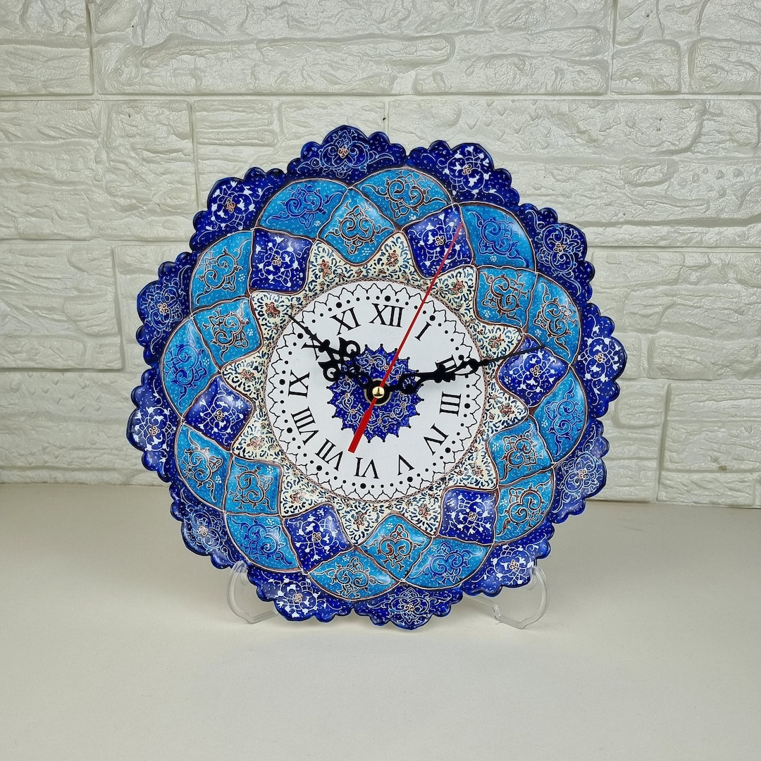 Minakari Wall Clock Metal Wall Clock Decor Design Wall Etsy