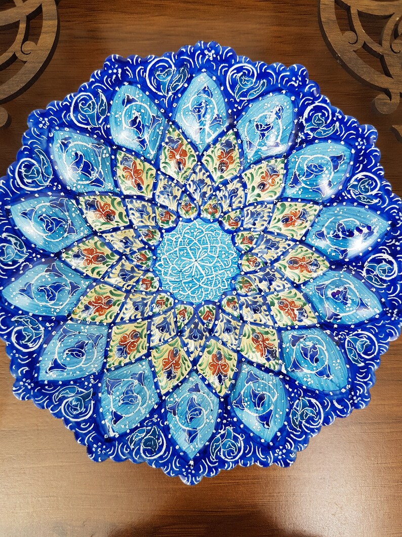 Minakari 3 Pieces Plates Set Wall Hanging Plate Frame Wall Etsy