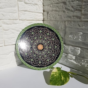 Mınakari Copper Plate, Decorative Plate, Wall Hanging Decor Plate, Handmade Wall Decor, Bedroom Wall Decor, Office Decor, Handmade Gifts