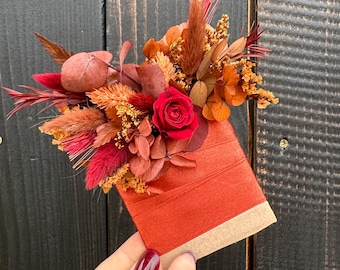 Wedding pocket boutonniere, Autumn wedding accessories for groom and bride, Terracotta burgundy flower hair wreath