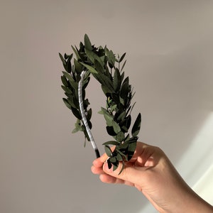 Greenery headband, Preserved eucalyptus crown, Flower girl headpiece, Wedding greenery accessories, Forest style flowers, Bridal headband
