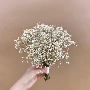 Gypsophila bouquet for bridesmaids, Preserved Baby&#39;s breath flower, Flower girl bouquet, Wedding flower accessories, Gypsophila crown