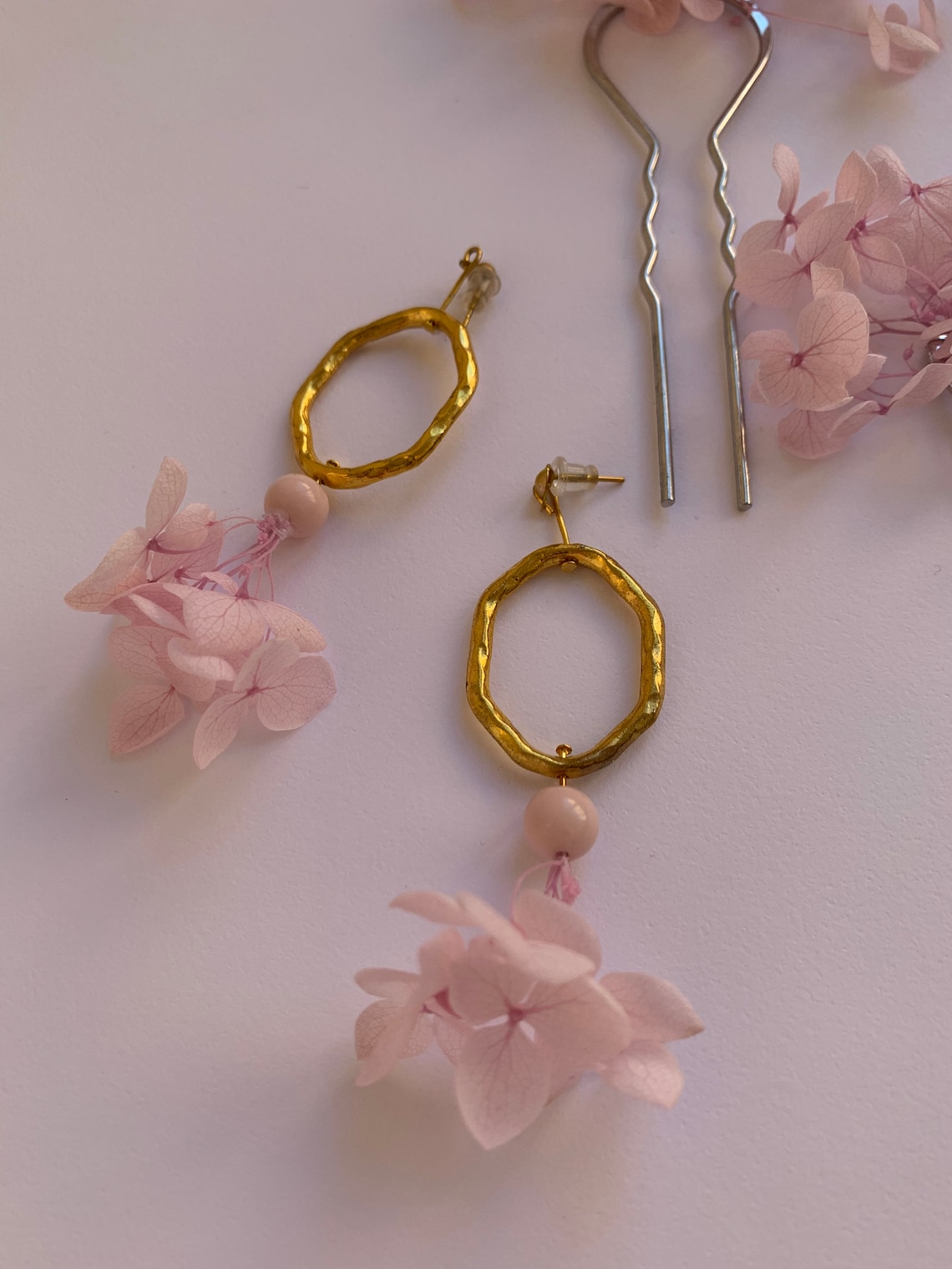 Hermosos pendientes de flores Pendientes de