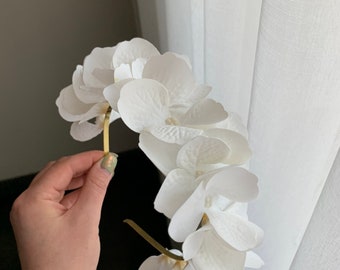 Bandeau de fleurs blanches, bandeau de mariée, couronne d'hortensias, demoiselle d'honneur, couronne de mariée, bandeau blanc, couronne de fleurs bohème, couronne de demoiselle d'honneur