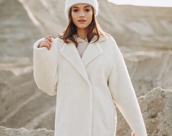 White Winter Coat - Etsy