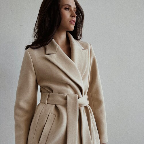 Creme Coat Women Wool Coat Cream Women 