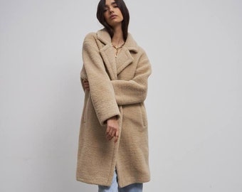 Short Winter beige coat, Wool beige coat women, winter wool coat sale, winter beige coat, beige coat, beige coat sale, coats on sale, coat