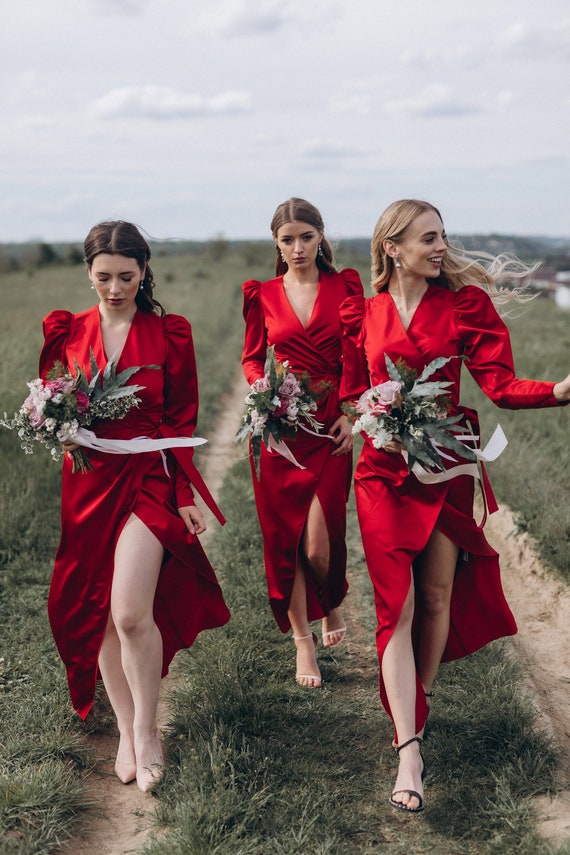 red bridesmaid dresses canada