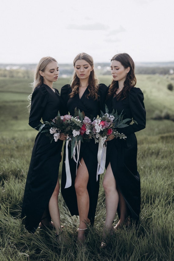 Black Bridesmaid Dress Black Dress Black Bridesmaid Dresses - Etsy Singapore