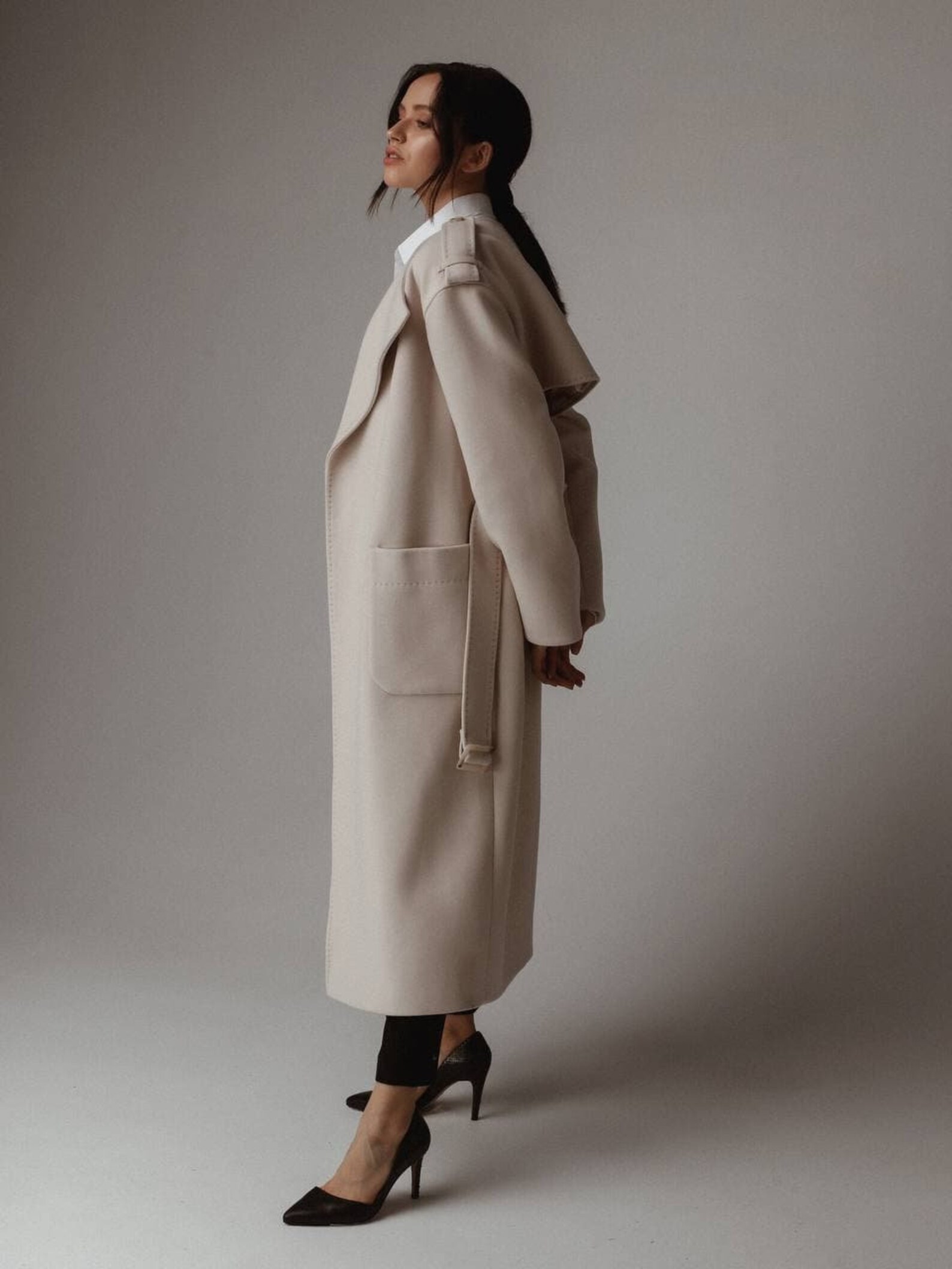 Trench ivory coat Coats on sale Wool ivory coat women Etsy