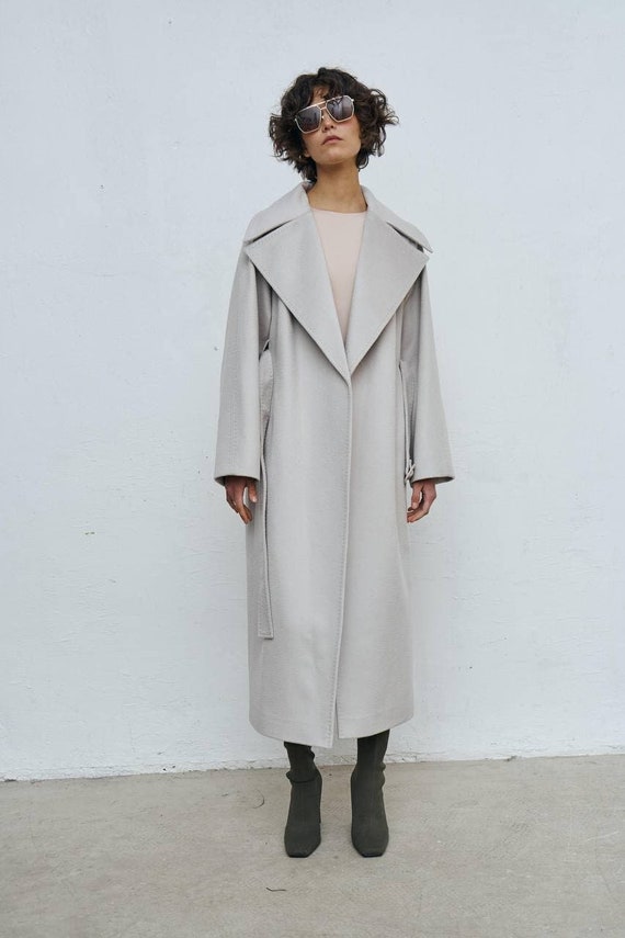 Grey Coat Women Sale Wool Coat Wool 