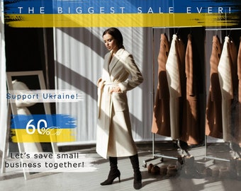 Ivory wedding coat, Long white coat, Long ivory coat, Ivory long coat, Women long coat, Long ivory overcoat, Spring coat, 303 Ivory coat