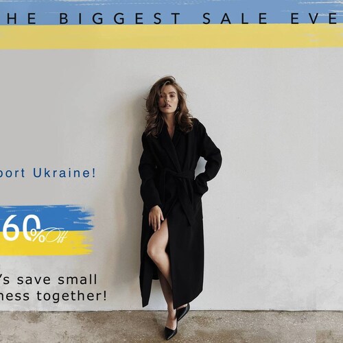 Sale Black wool coat womens, Sale long black coat womens, Black sale black coat womens, Black friday sale black wool coat, 303 Black coat