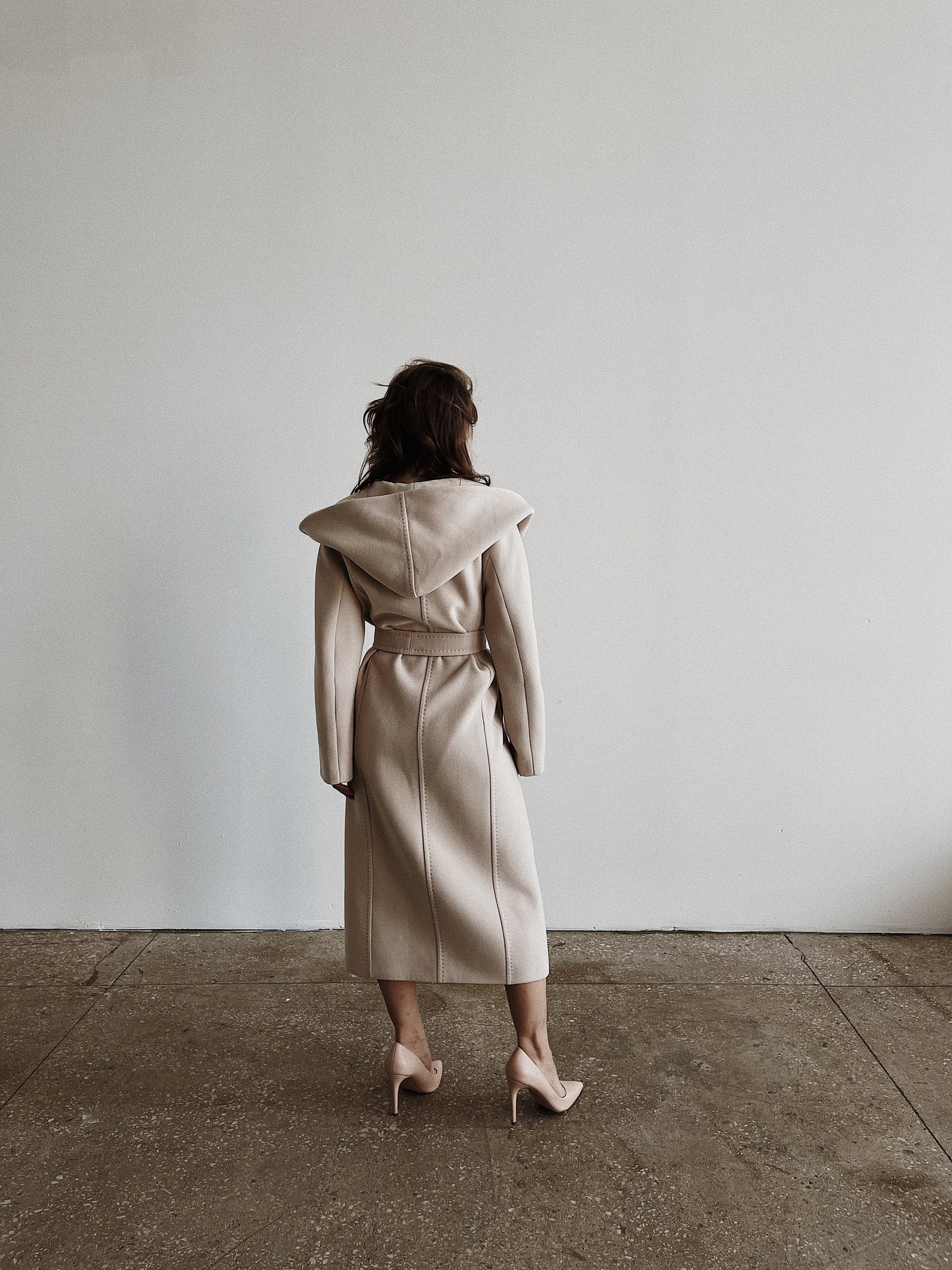 Ivory Coat Women Hooded Wool Coat Hooded Wool Coat Long Etsy