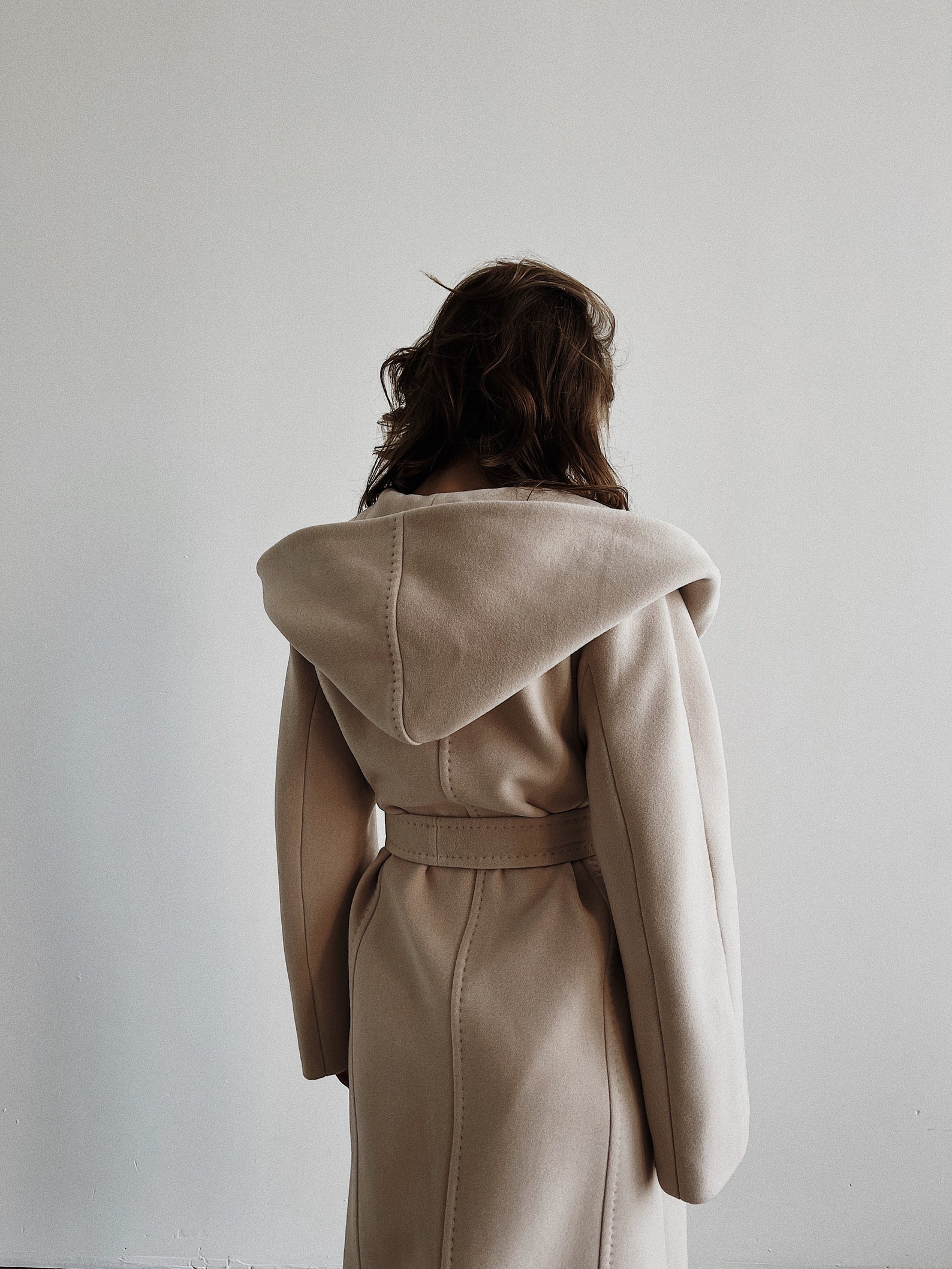 Ivory Coat Women Hooded Wool Coat Hooded Wool Coat Long Etsy