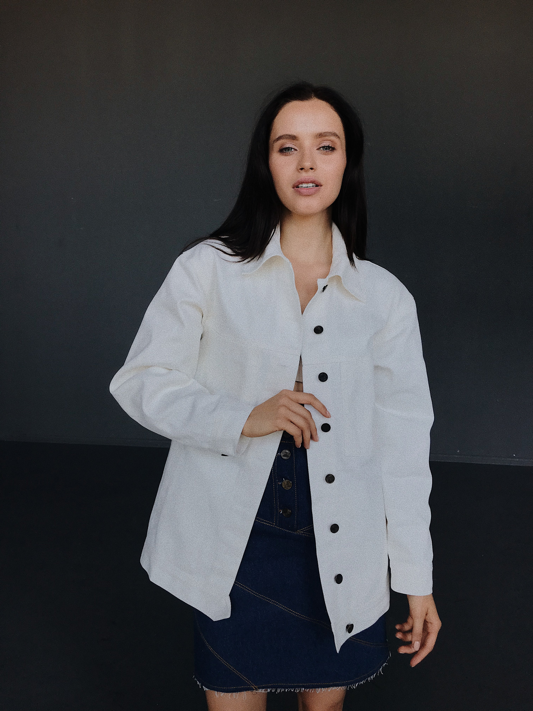 White denim jacket denim jacket denim jacket white women Etsy