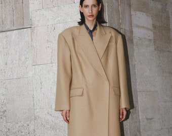 Beige coat, Oversize beige coat, Beige jacket, Beige wool coat, Beige coat women, Beige coats, Long camel coat, Coat, 108 Beige coat