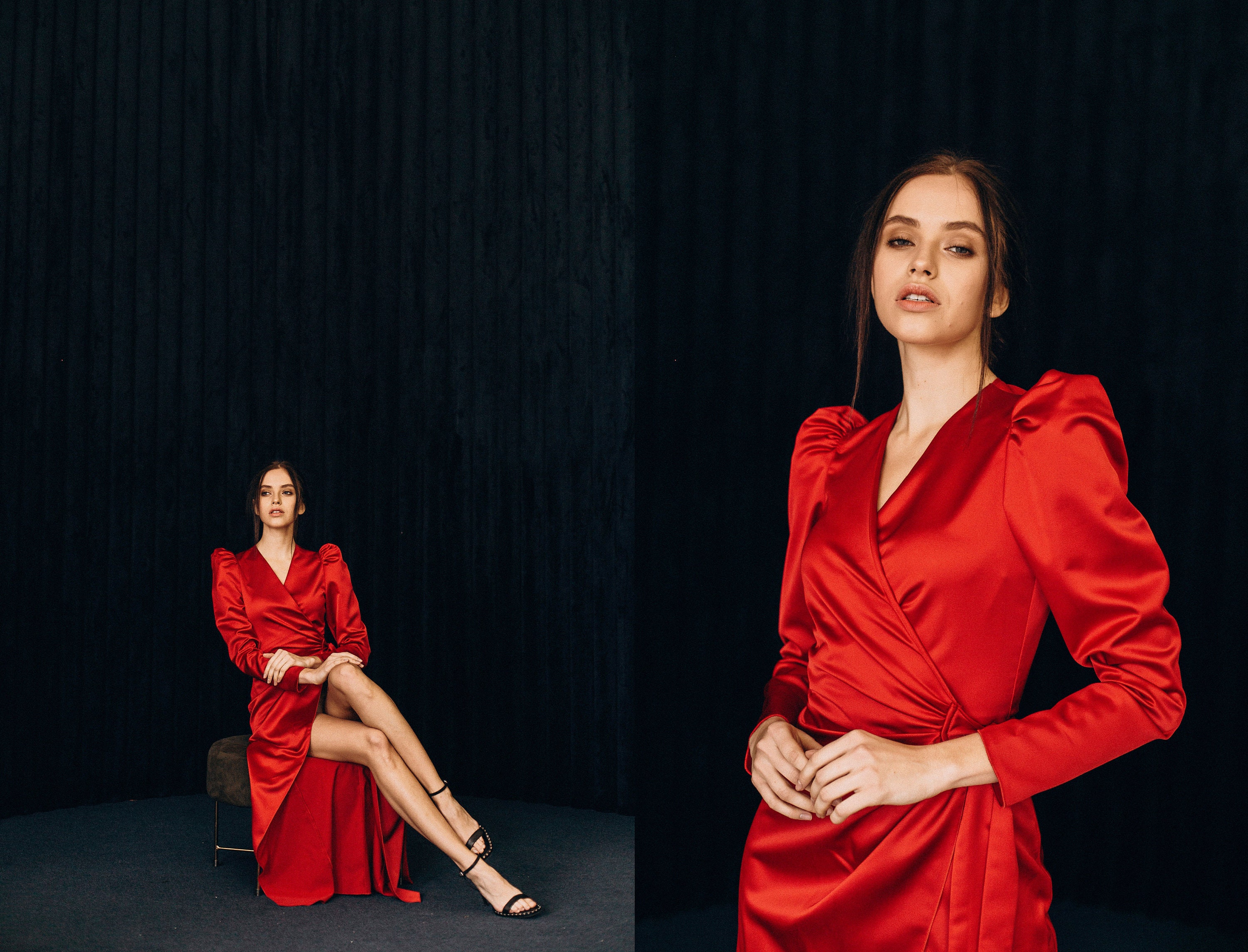 red wrap dress canada