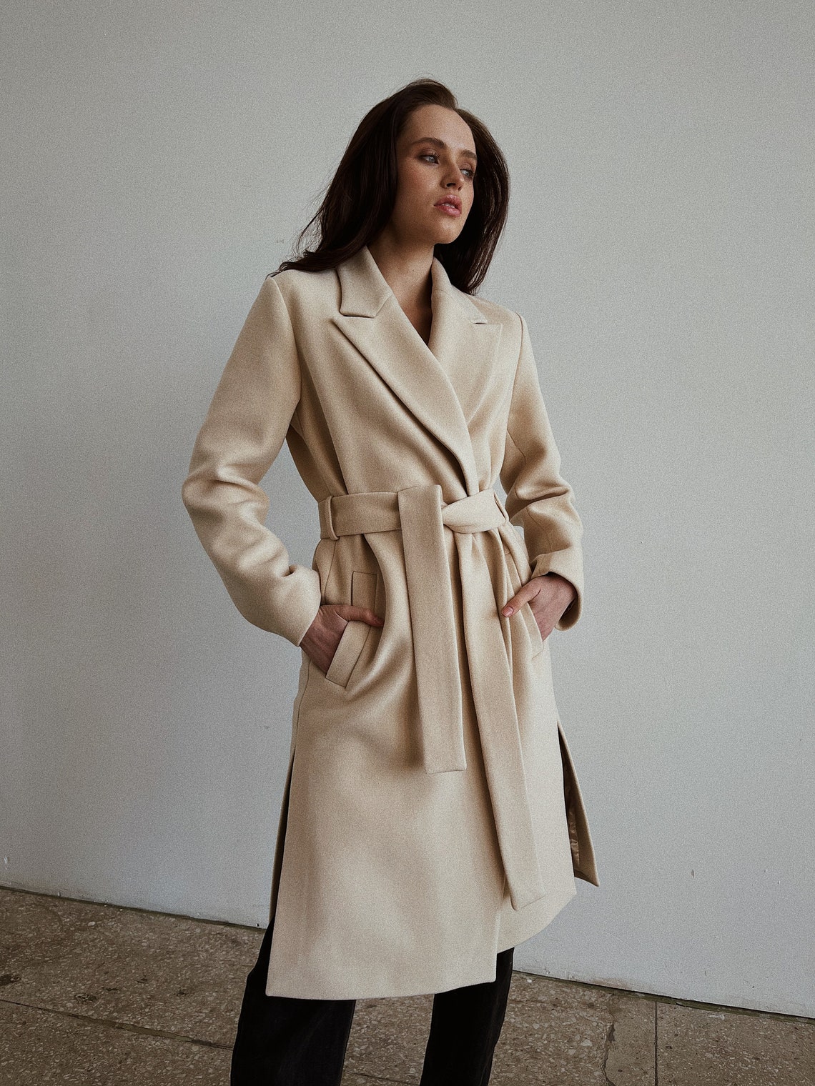 cream wool coats ladies