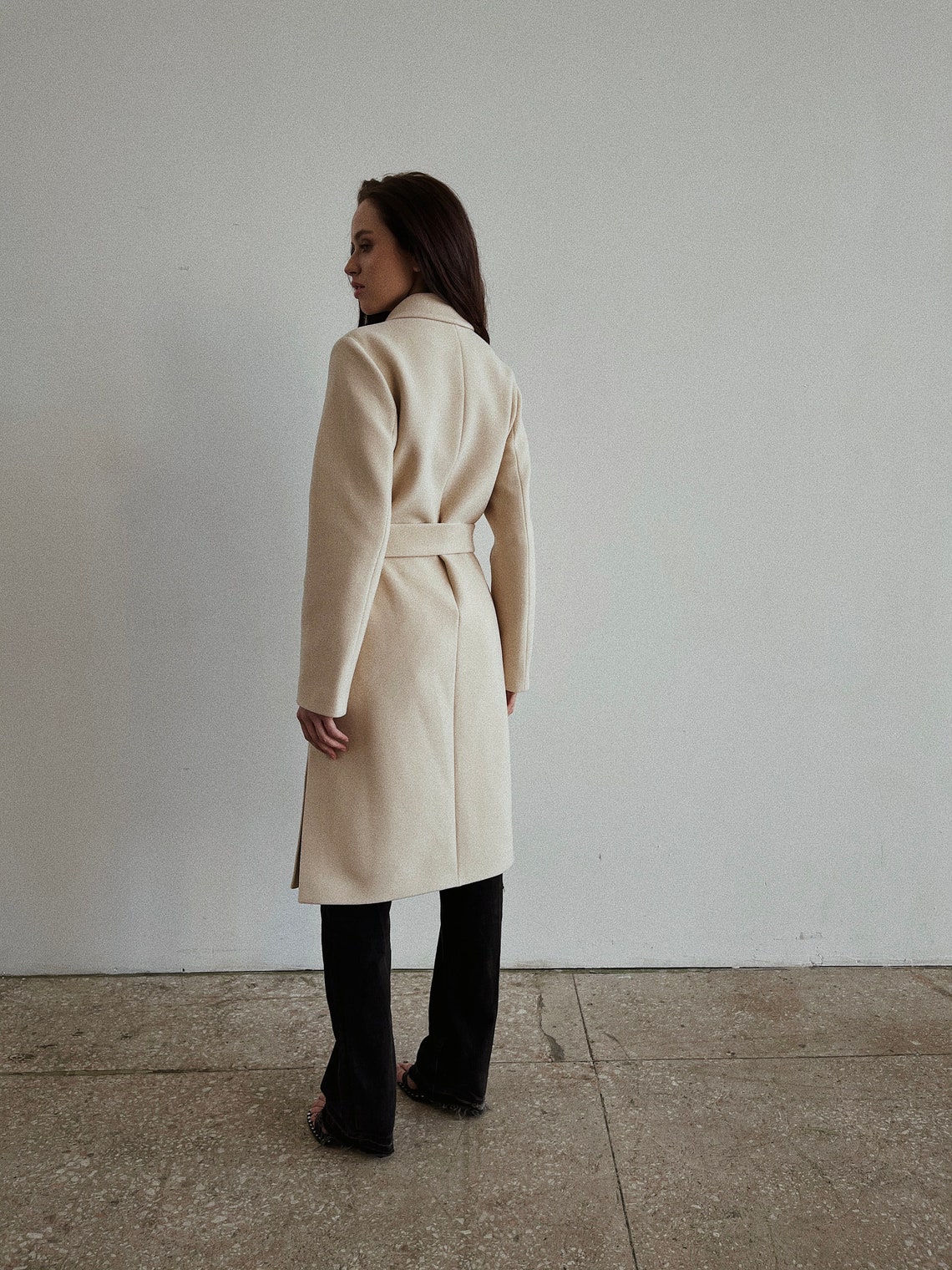 cream wool coats ladies