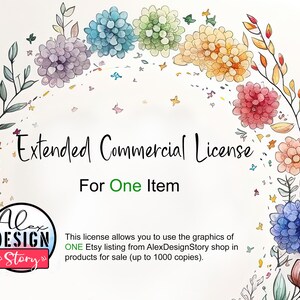 Licencia comercial extendida para un artículo - NO SE REQUIERE CRÉDITO - Hasta 1000 ventas