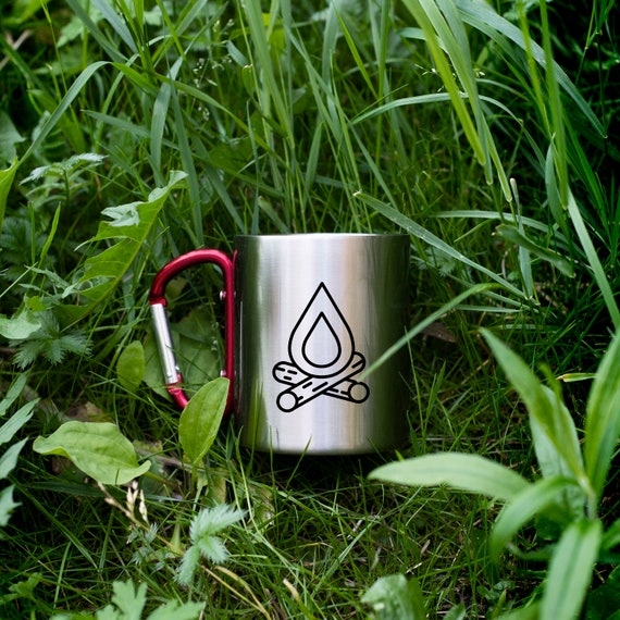 Green Metal Camping Mug