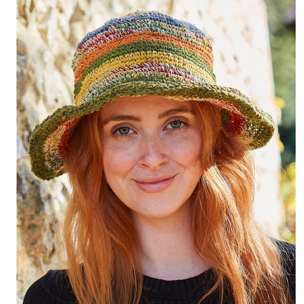 Women’s Summer Hat – Hemp & Cotton, Adjustable Wire Brim | Pachamama