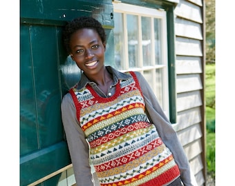 fair isle sleeveless jumper