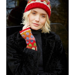 Women's Knitted Polka Dot Hat, Handwarmers, Headband - 100% Wool | Pachamama