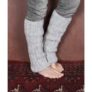Men&#39;s and Women&#39;s Ribbed Leg Warmers - Hand Knitted Boot Cuffs - Knee High Boot Toppers - Warm Gaiters - 100% Wool - Pachamama |tbdc