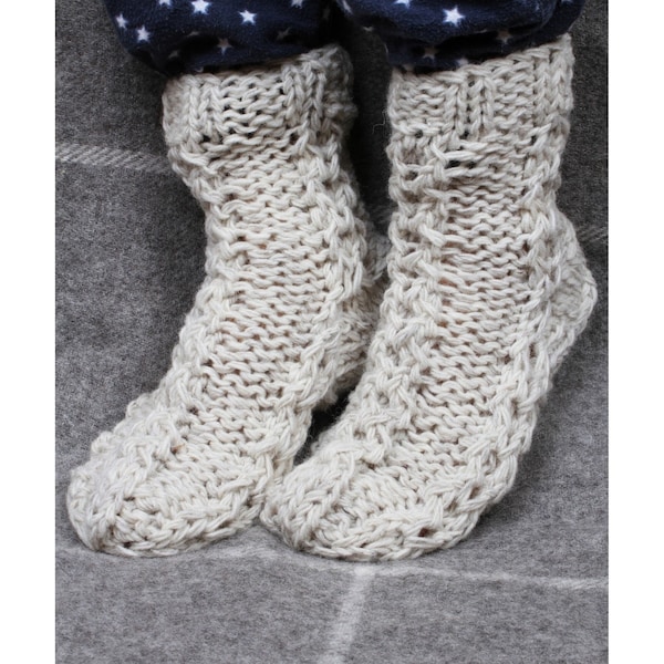 Cable Knit Socks - Etsy