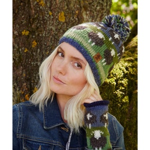 Women's 100% Wool Herdwick Sheep Fair Trade Winter Hat, Bobble Beanie, Headband, Fingerless Gloves, Cute Fluffy Herdi Lamb